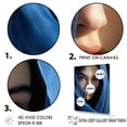 thumbnail image 3 of Designart "Azure Gaze Of A Maiden I" Fashion Woman Floater Framed Canvas Art Print, 3 of 5