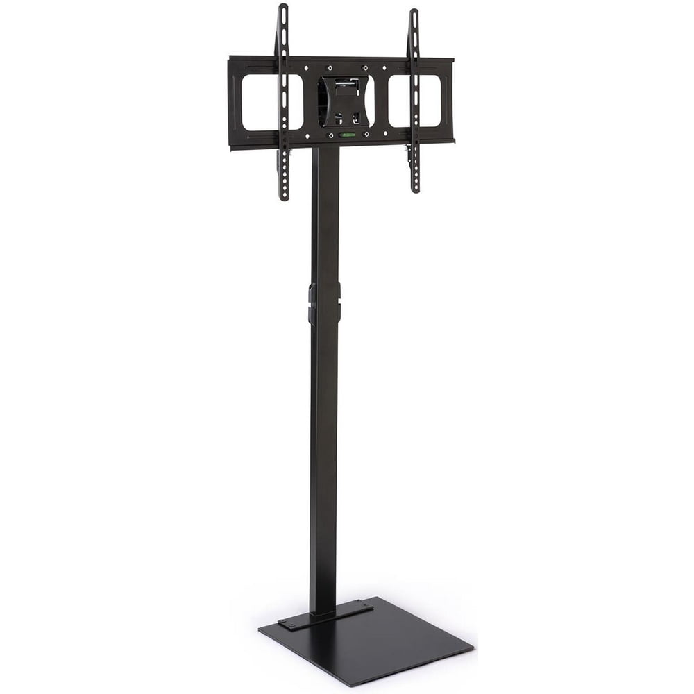 Displays2go Television Stand with Floor Mount, Steel Construction