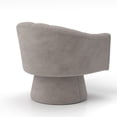thumbnail image 5 of SEYNAR 360° Upholstered Swivel Accent Chair, Velvet Fluffy Lounge Sofa Chair for Living Room(Grey), 5 of 9