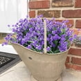 thumbnail image 5 of Morttic 6 Bundles Artificial Camellia Flowers No Fade Faux Autumn Plants, Fake Indoor Outdoor Greenery for Thanksgiving Christmas Wedding Party Home Garden Fireplace Decor (Purple), 5 of 9