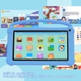 thumbnail image 3 of Peicheng Kids Tablet, 7in Android 12, 4GB RAM, 32GB Storage Expandable to 512GB, Dual Cameras, 1024x600 IPS LCD, Blue with Protective Case Q1K, 3 of 7
