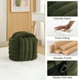 thumbnail image 4 of Timbernest Small Ottoman Foot Rest, Modern Stylish Chenille Foot Stool, Knot Design Makeup Stool, Green, 4 of 8