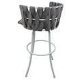 thumbnail image 2 of Metalona Swivel Bar Stool 30" Seat - Mojave Gray Fabric - Metal White, 2 of 4