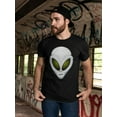 thumbnail image 2 of Aliens Head Extraterrestrial T-Shirt Men -Image by Shutterstock, Male Small, 2 of 4