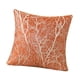 thumbnail image 4 of Elegante funda de cojín de 18 x 18 pulgadas, funda de almohada decorativa con ramitas para sofá. Naranja, 4 of 9