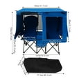 thumbnail image 3 of ToppiJoy Folding Camping Chair with Canopy and Carry Bag, 2-Person Heavy Duty Hold up to 600lbs, with Cup Holders & Cooler Pouch, for Beach, Fishing, Backyard (Blue), 3 of 20
