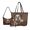 Bulldog Daisy Pattern, variant on Tutolipy Rose Butterfly Black Pattern 3 Pcs Tote Bag Set, with Shoulder Bag Tote Purse Shoulder Wallet, Suitable for Dating Shopping