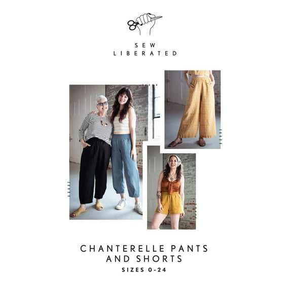 Chanterelle Pants And Shorts Sizes 0-24 Sewing Pattern by Meg McElwee from Sew Liberated