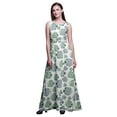thumbnail image 1 of Bimba Ocean Ladies Round Neck Sleeveless Long Tank Casual Maxi PrintDress-X-Large, 1 of 6