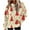 Beige, variant on SwiftWear Women's Christmas Santa Print Fluffy Hoodie - Festive Plush Lined Pullover with Front Pockets, Cozy Holiday Loungewear Red