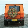 thumbnail image 6 of Honeii different patchwork Print Tire Covers, Waterproof Anti-UV Sun Snow Rain Tire Covers for Trailers, RV, Camper, SUV, Truck-14 inch, 6 of 6