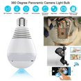HD 1080P 360° Panoramic Wifi IP Camera Light Bulb Home Security Lamp