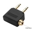 thumbnail image 4 of Adaptador de audio Jack de 3,5 mm para auriculares de viaje en avión (2 piezas), 4 of 7