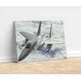 thumbnail image 3 of HFDF F-15 Airplane Canvas Wall Art Prints Mcdonnell Douglas F-15 Eagle Fighter Jet Poster Aviation Art Wall Decor U.S Air Force Picture Artwork Military Plane For Boys Room 20x16inch Framed, 3 of 7