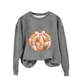 thumbnail image 2 of YVNAURA Women’s Spooky Season Letter Print Crewneck Sweatshirt Oversized Round Neck Long Sleeve Pullover Funny Halloween Graphic Fall Casual Vintage Top 1 Pack, Dark Gray,XXXL, 2 of 4