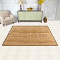 thumbnail image 2 of SKYSONIC Lightweight Soft Area Rugs Basketball Court Floor with Line On Wood Floor Mat Doormat for for Rooms Entrance Hardwood Floor Living Room Nursery Rugs, 31x20 inch, 2 of 6