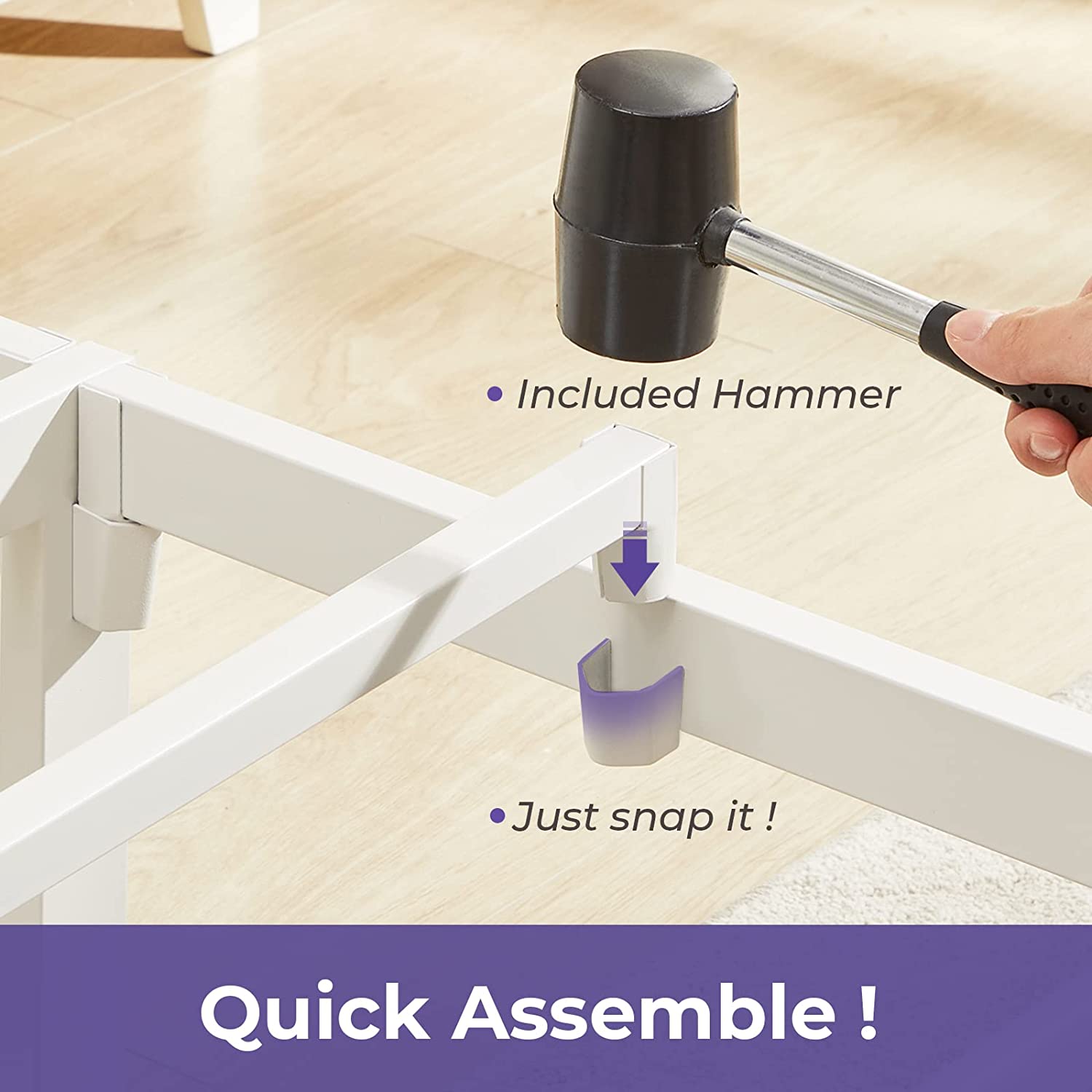 GreenForest Queen Bed Frame with Headboard Heavy Duty Metal Platform