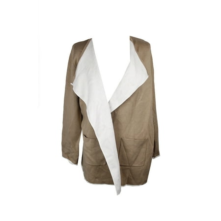 Alfani Womens Petite Beige Ivory Cardigan PL