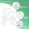 thumbnail image 2 of Uxcell 2-Pack Flip Latch Gate Latches 1.97Inch Stainless Steel Gate Latches with Screws for Door/Window/Toilet[White], 2 of 6