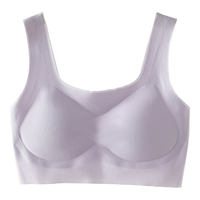 BYHONG Training Bras For Girls 10 16 Sports Seamless Bra With Removable Padding Bras Light Purple 80