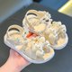 thumbnail image 1 of Sandalias de suela blanda con Nudo de mariposa estilo princesa para niñas, zapatos bonitos de verano para niñas, calzado para niños con parte inferior de PVC, 1 of 5