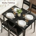 thumbnail image 4 of Juiluna Dining Table for 4, Small Table and Chairs Set of 4, Square Dinette Set for 4, Dinner Table Set, 5 Piece Kitchen & Dining Room Sets for Small Space, Apartment, Black/Vintage/Grey, 4 of 9