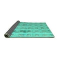 thumbnail image 2 of Ahgly Company Indoor Round Abstract Turquoise Blue Modern Area Rugs, 7' Round, 2 of 4
