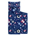 thumbnail image 2 of Blue Soccer Elements Pattern Toddler Nap Mats for Kids Preschool,Sleeping Mat Bag or Kids,Toddler Sleeping Bag,Toddler Nap Mat or Daycare, 2 of 6