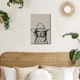 thumbnail image 4 of Western Dog Canvas Wall Art Vintage Animal Prints Black Cowboy Dog With Hat Pictures Posters Wall Decor for Living Room Kitchen Bedroom Wall Paintings 12x18inch Unframed, 4 of 16