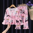 2024 New Children's Pajamas Set Spring and Autumn Girls' KT Cat