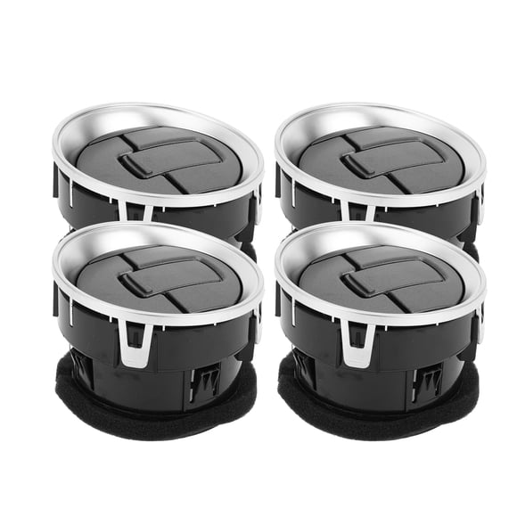4 Pcs Salida de A/C Central para Ford F150 LOBO 2009-2014 ABS Negro Tono Plateado Panel de Ventilación
