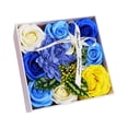 thumbnail image 4 of Caja de regalo de flores de jabón de rosas Jabón de baño de flores Jabón con aroma floral Rosa artificial Azul, 4 of 8