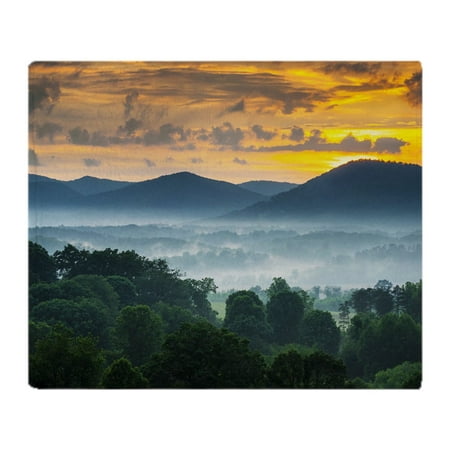 CafePress - Asheville Nc Blue Ridge Mountains Su - Soft Fleece Throw Blanket, 50