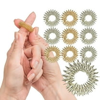 SPRING PARK 10Pcs Spiky Finger Massage Ring Sensory Acupressure Health Care Body Massager