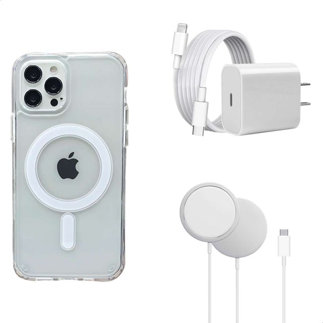 YUWY Kit Accesorios Compatibles Con MagSafe Para iPhone 11 Pro Antigolpes Combo de Funda Base y Cargador Para iPhone 11 Pro Kit Accesorios Regalo Para iPhone