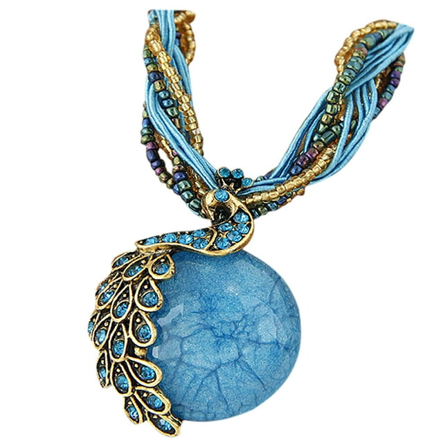 Collier Déclaration Bohème en Strass pour Femmes Pendentif Élégant Bijou pour Elle