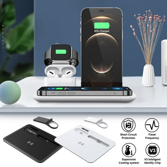 HBBKVI Phone Holder Charging Stand Dock Station Wireless Charger 3 In 1, Fast Charging Station for Airports for Watch for Phone for Android