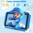 thumbnail image 6 of Android 12 Kids Tablet, 7 inch Tablet for Kids, 4GB RAM 32GB ROM Toddler Tablet, 1.5Ghz Quad-core Processor, Safety Eye Protection Screen, Parental Control APP, Tablet with Shockproof Case, 6 of 7