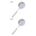 thumbnail image 4 of Justharion Colander Strainer Noodle Cooking Spatula Spoon Strainer Kitchen Tool Wooden Handle Stainless Eco -friendly 16# 2Set, 4 of 6