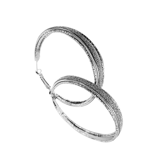 pitrice Boucles d'Oreilles Rondes pour Femmes Filles Boucles d'Oreilles en Alliage Mat Déclaration Bijoux de Mariage Cadeau