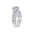 thumbnail image 3 of 14kt White Gold Round Diamond Bridal Wedding Ring Band Set 2 Cttw, 3 of 4