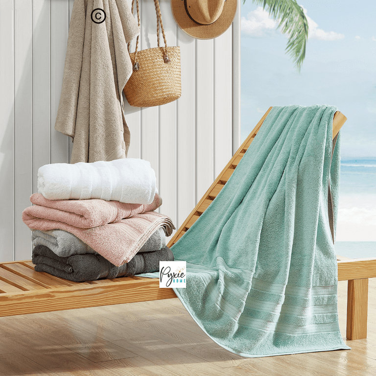 4 X Súper Jumbo 100% Algodón Egipcio Baño Hoja Toallas Extra Grande Baño Hojas E - Foto 6