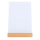 thumbnail image 1 of Mensaje de madera de la pizarra de escritorio Mensaje de madera Blanco Tablero de mensaje creativo con base (tamaño A6), 1 of 6