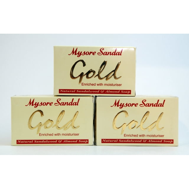 Jabón Mysore Sandal Gold (125 g) (paquete de 3)