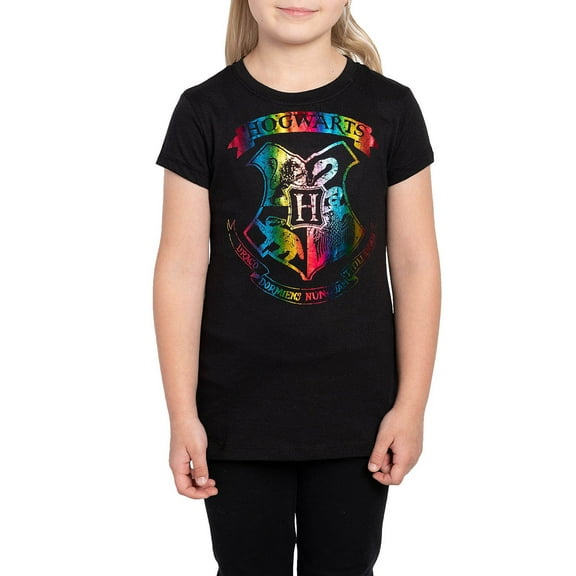 Girls Harry Potter T-Shirt Hogwarts Shimmery Halloween Costume Tee (Size XS Only)