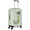 thumbnail image 4 of Leaf Initial Name J Green Luggage Cover Elastic Washable Stretch Suitcase Protector Anti-Scratch Travel Suitcase Cover for Kid and Adult XL (Fit 29-32 inch suitcase), 4 of 6