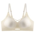 thumbnail image 3 of Gkeoshab Nursing Bras Women's Jelly Soft Support Wireless Bra Seamless 3D Contour Cup Sensation Bralette White S, 3 of 3