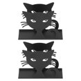 thumbnail image 1 of Set of 2 Innovative Hollow Cat Shape Metal Napkin Holders for Kitchen, Hotel, Restaurant, 1 of 2