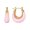 Pink, variant on Stylish Moon Drop Earrings Glossy Resin Body And Sturdy Metal Accent