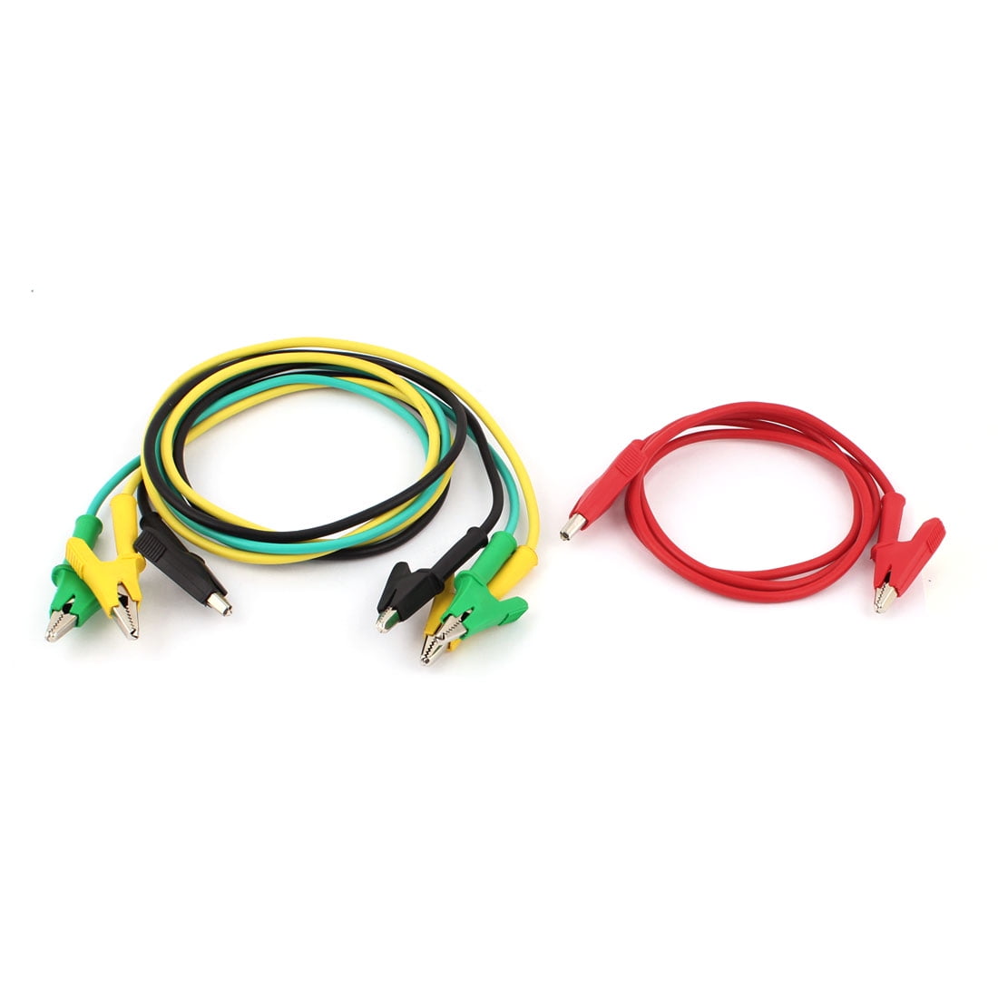 4 Pcs 1m Long Alligator Clip Electrical Clamp Insulated ...